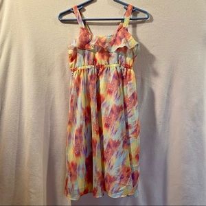 EUC DKNY Rainbow Flowy Dress